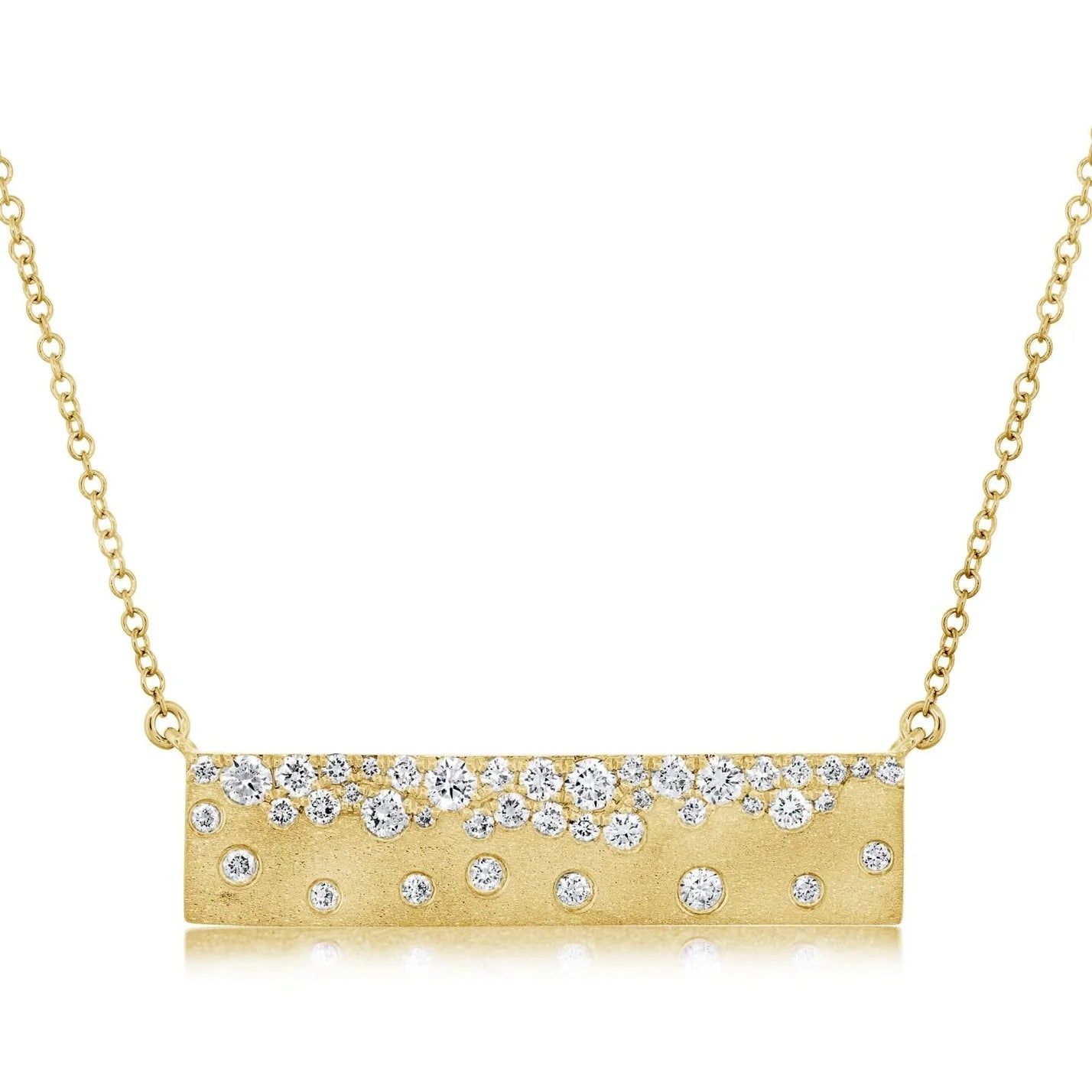 Diamond Confetti Horizontal Bar Necklace
