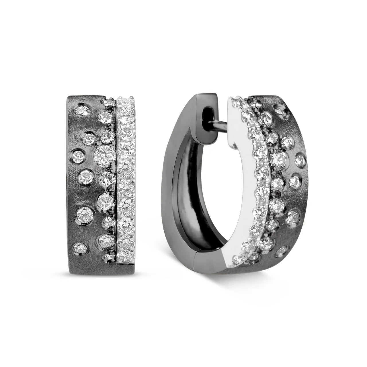 Diamond Confetti Stack Huggie Earring