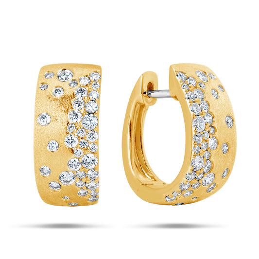 Diamond Flush Set Huggie Earring