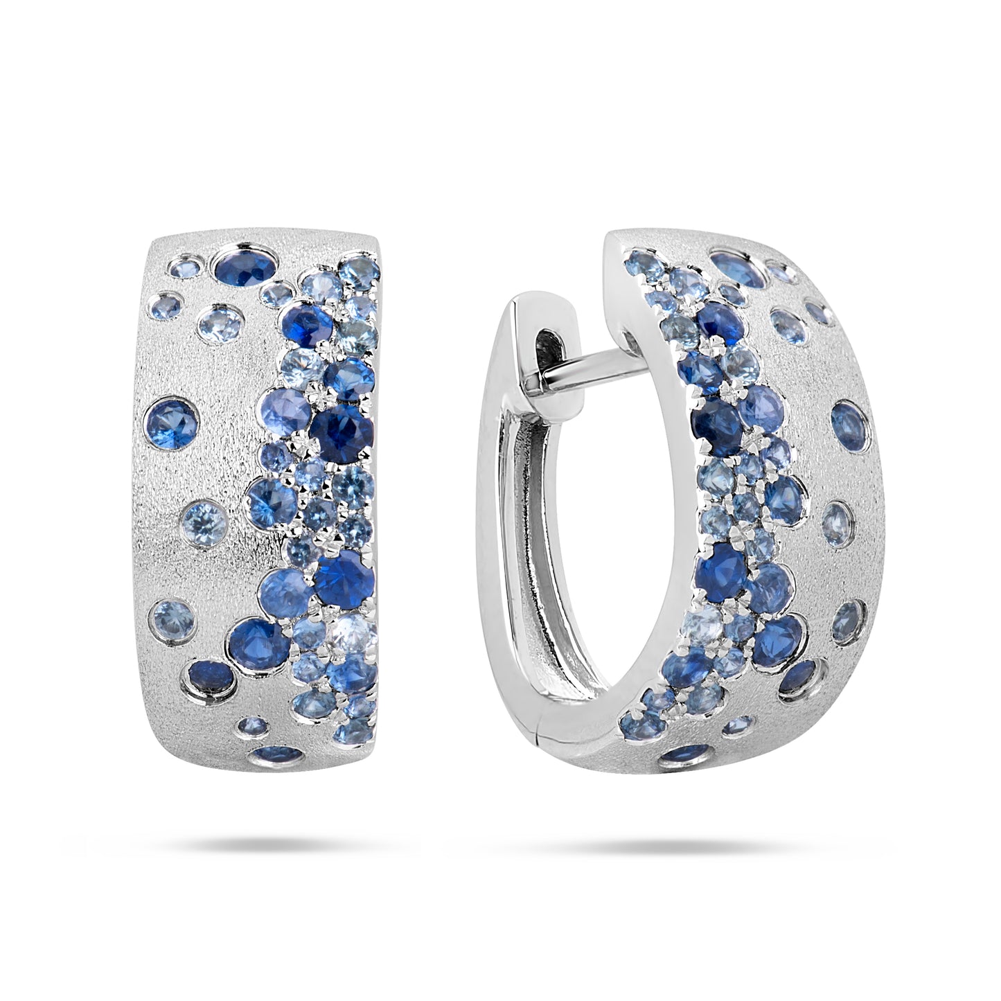 Blue Sapphire Huggie Earring