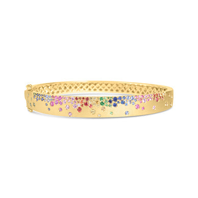 Rainbow Sapphire Confetti Signature Bangle