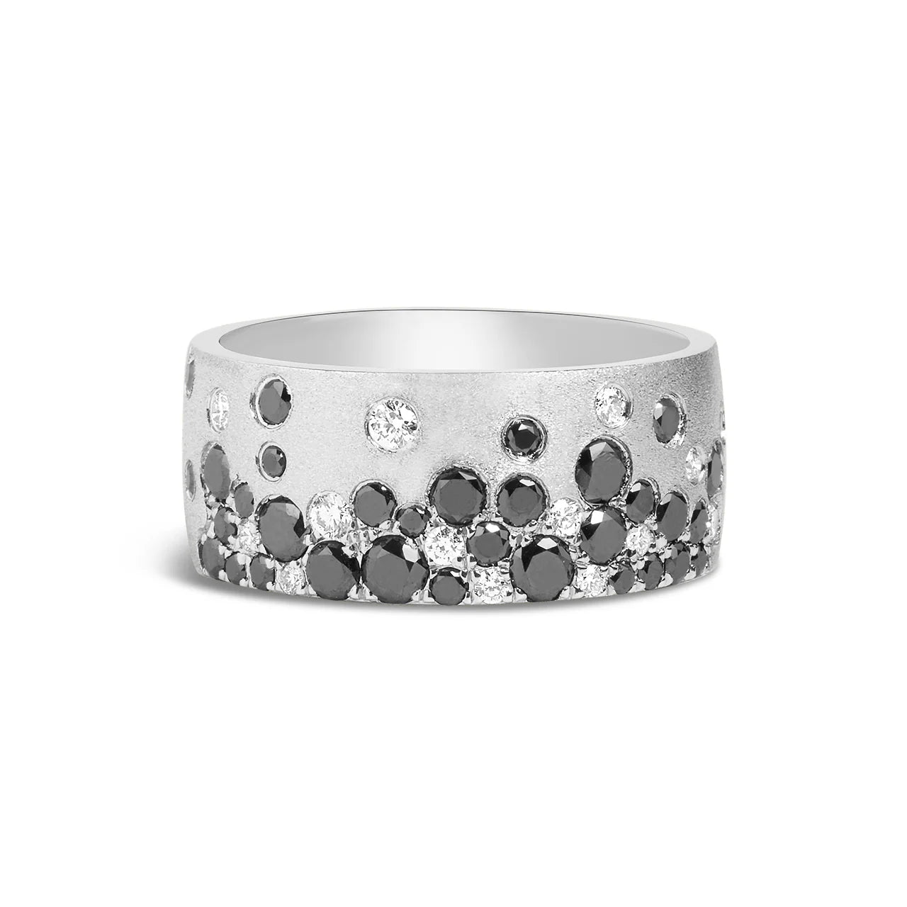 Black & White Diamond Confetti Signature Cigar Band