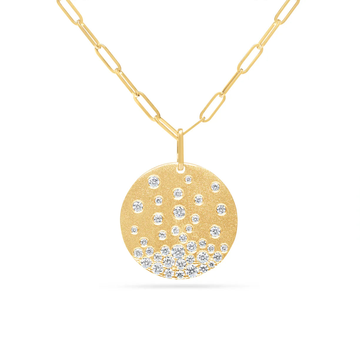 Diamond Confetti 20 mm Disc Necklace