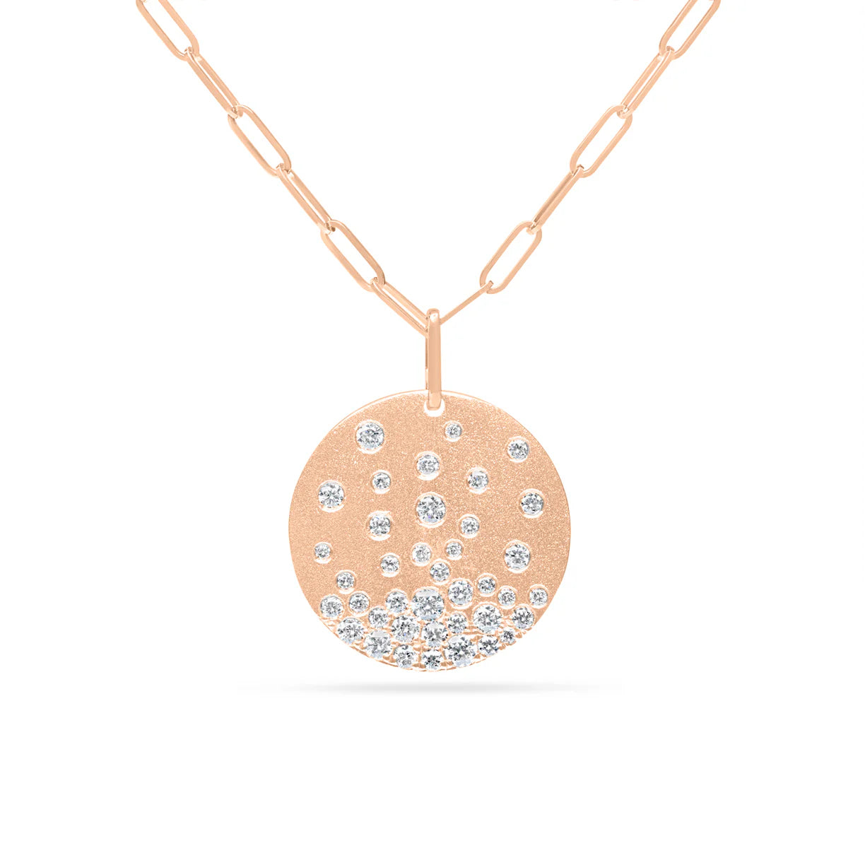 Diamond Confetti 20 mm Disc Necklace