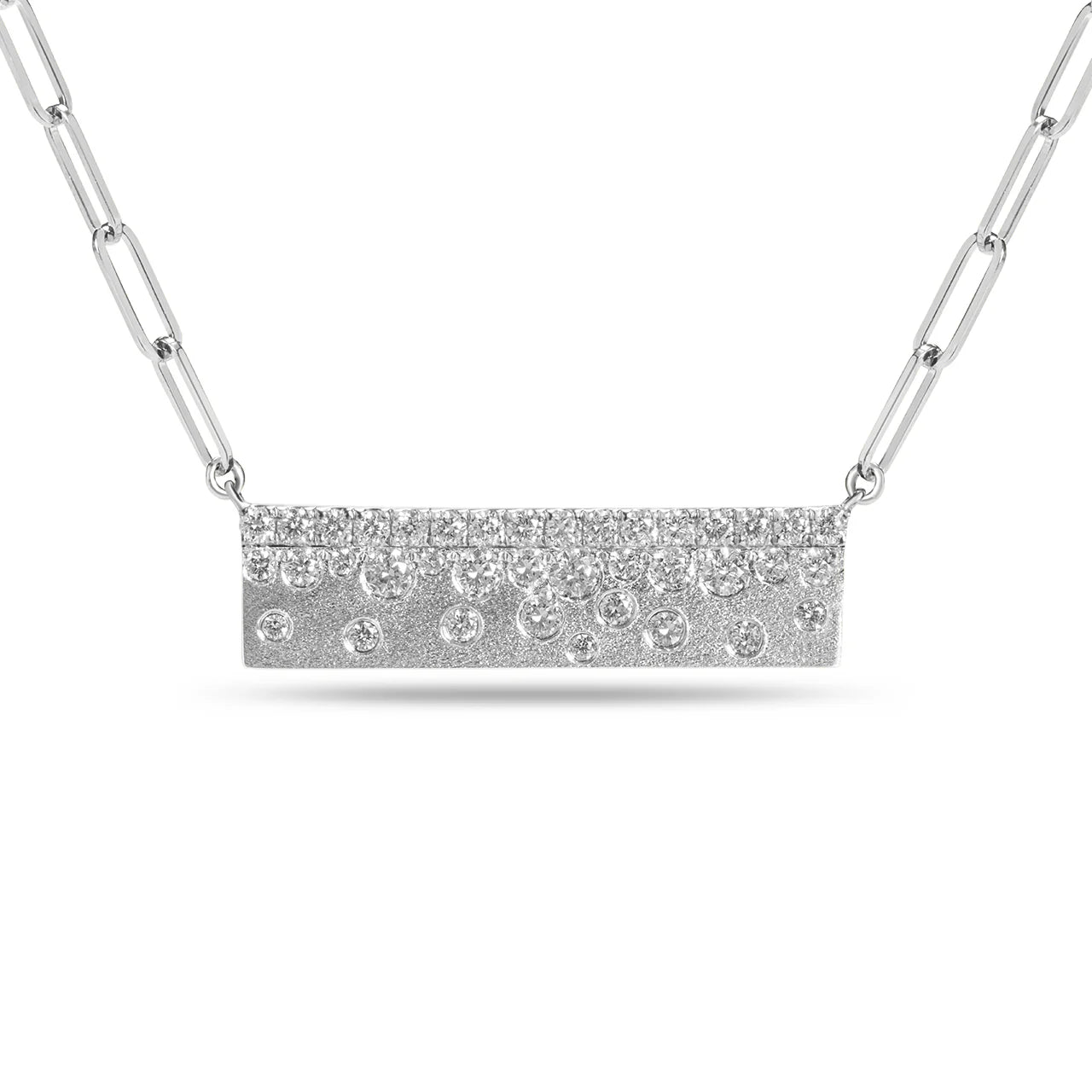 Diamond Confetti Stack Bar Necklace