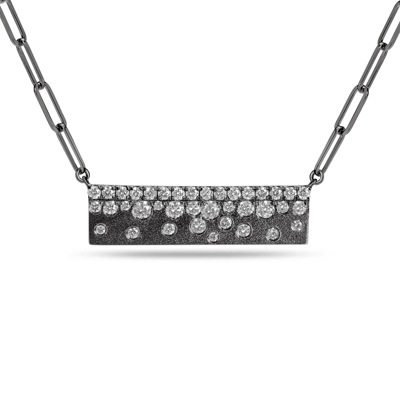 Diamond Confetti Stack Bar Necklace