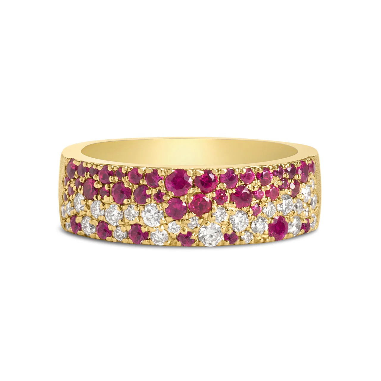 Ruby & Diamond Pave Confetti 5.8mm Cigar Band