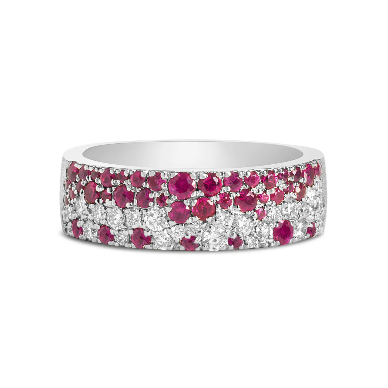 Ruby & Diamond Pave Confetti 5.8mm Cigar Band