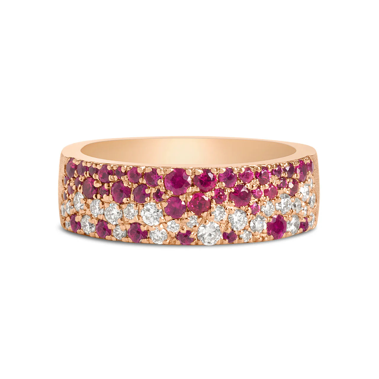 Ruby & Diamond Pave Confetti 5.8mm Cigar Band