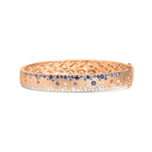Sapphire & Diamond Confetti Duet 8.8mm Bangle