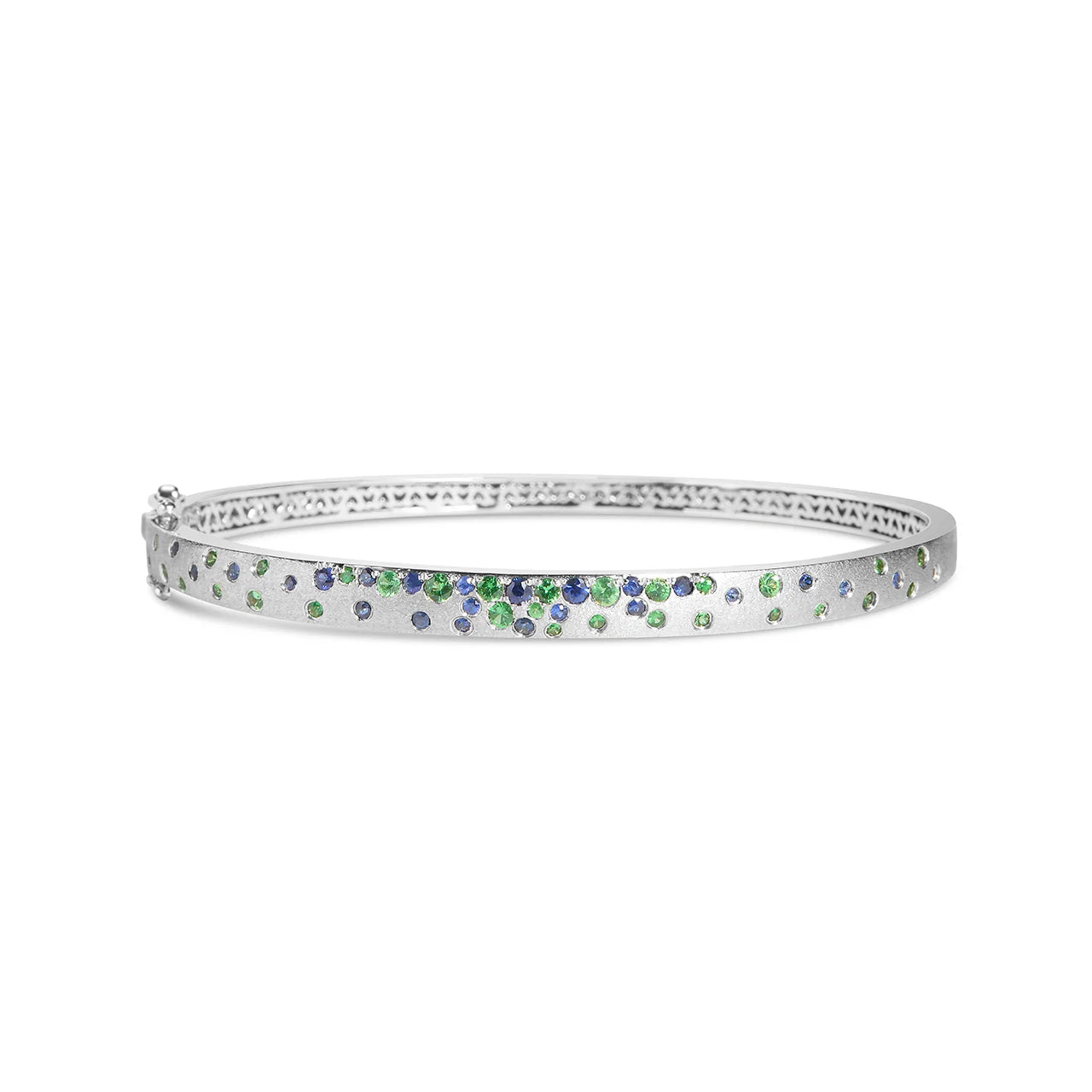 Tsavorite & Sapphire Confetti 5mm Bangle