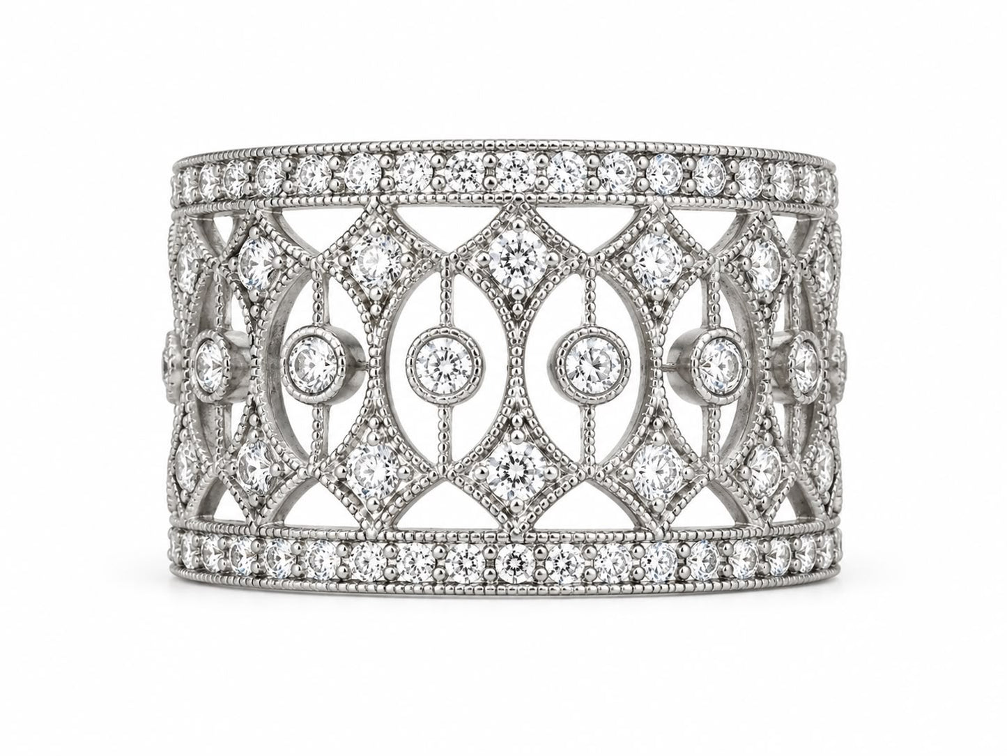 Filigree Band Geometric Motif
