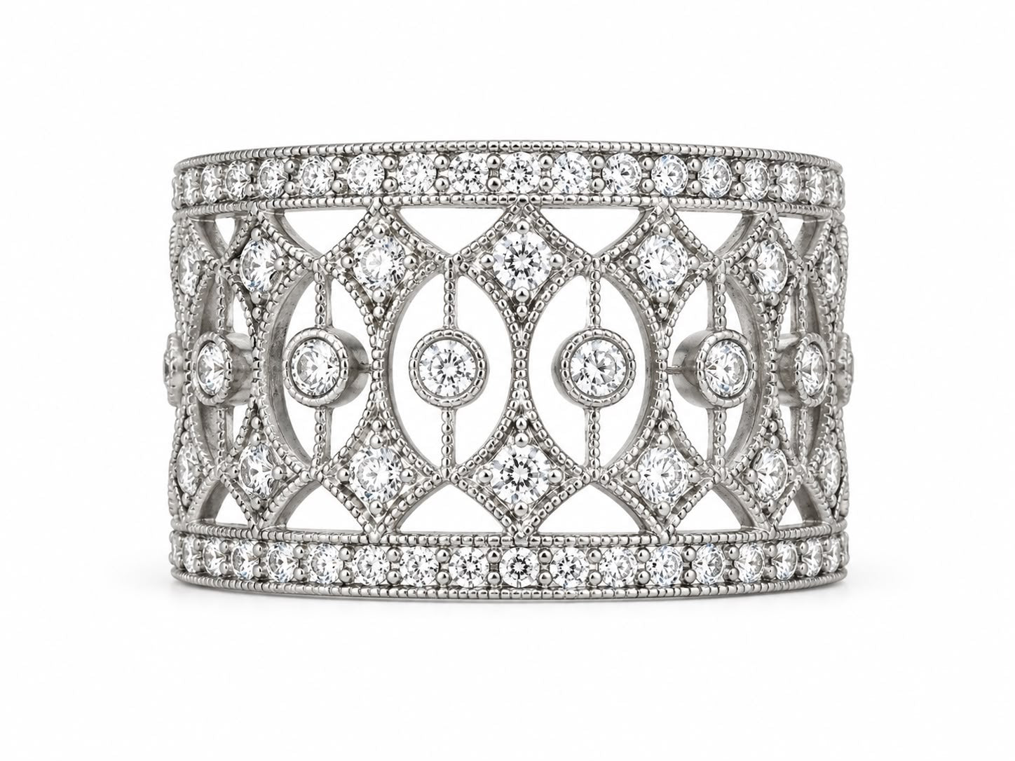 Filigree Band Geometric Motif