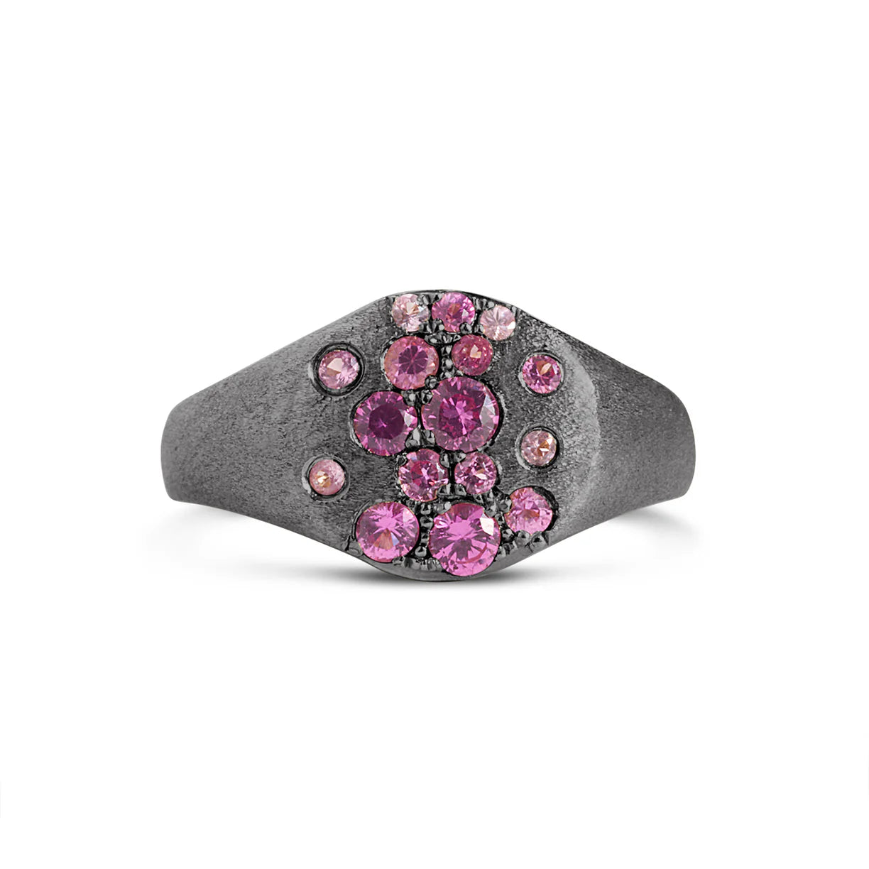 Pink Sapphire & Ruby Confetti Signet Ring